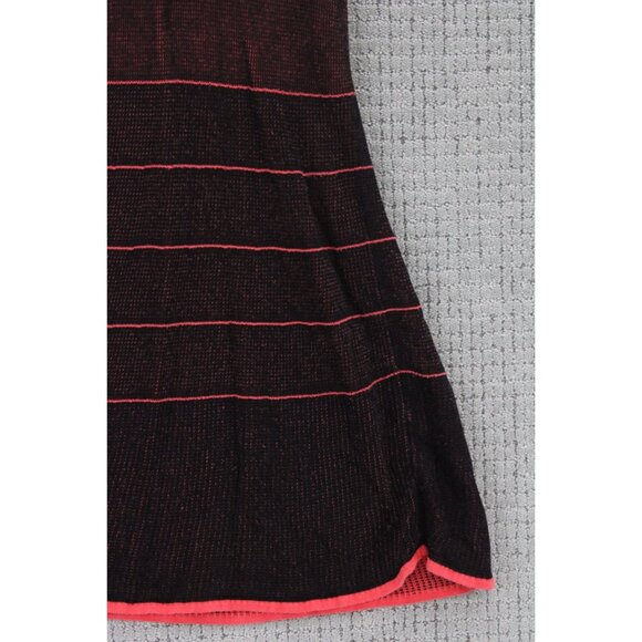AX Armani Exchange Fit & Flare Dress Womens Small S Black/Pink Knit Sleeveless - Picture 5 of 10
